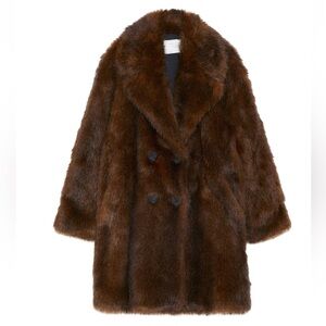 ❗️LAST CHANCE❗️ZARA - Brown Faux Fur Coat